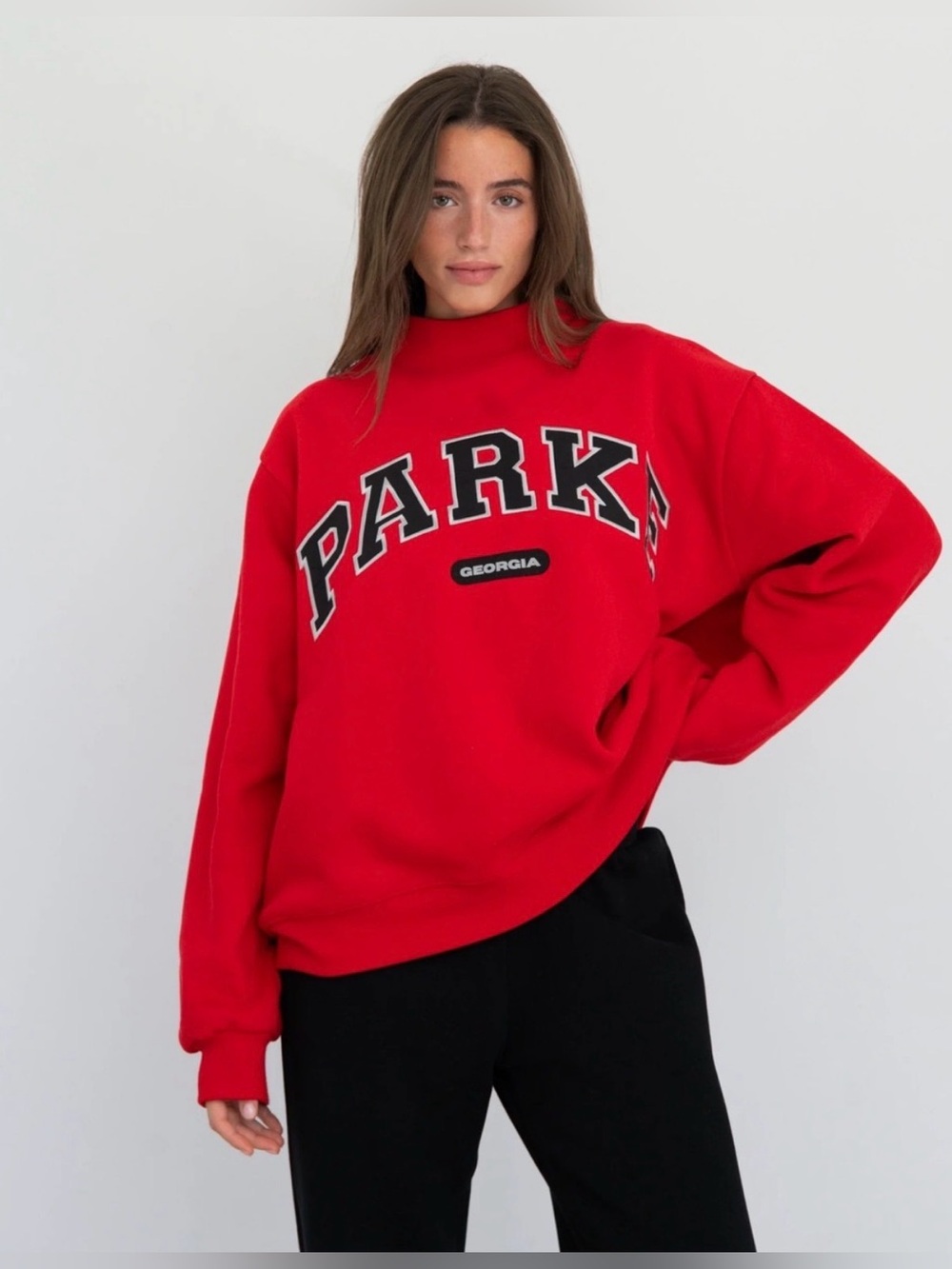 Parke x ‘47 Georgia Bulldog UGA GA sweatshirt Red w/black letters Size L/XL NWT